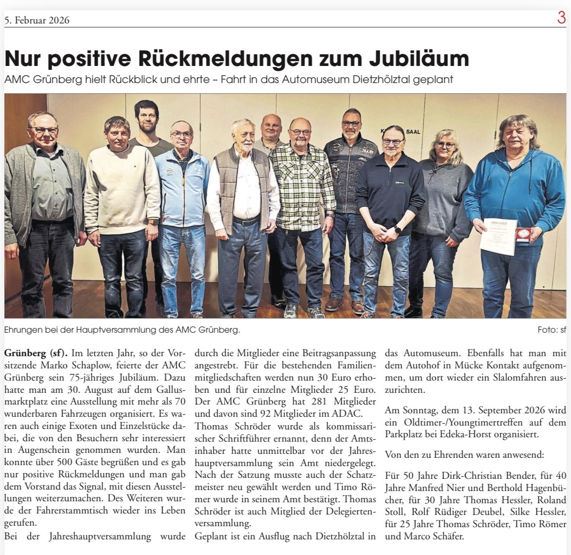 Pressebericht JHV 2026 – Heimatzeitung